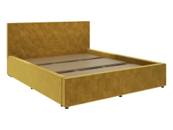Cama estofada Fargo haaus, 200 x 140 cm, Ocre