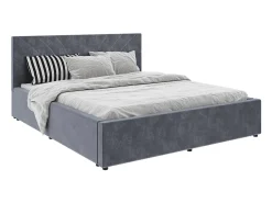 Cama estofada Fargo haaus, 200 x 160 cm, Cinzento claro
