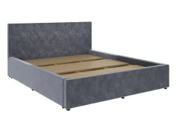 Cama estofada Fargo haaus, 200 x 160 cm, Cinzento claro