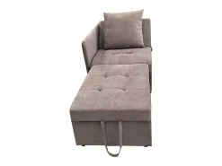 Cama estofada, sofá-cama, sofá multifuncional 3 em 1 em linho, ajustável