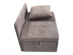 Cama estofada, sofá-cama, sofá multifuncional 3 em 1 em linho, ajustável