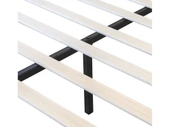 Cama estofada 140x200cm em veludo com base de ripas - Bege