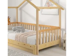 Cama Gaveta - cama cabine para criança 90(180)x200cm em madeira maciça - Natural
