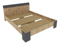 Cama haaus Pedro 160x200 cm carvalho artisan/antracite