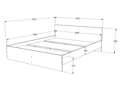 Cama haaus Remi 160x200 cm carvalho Sonoma