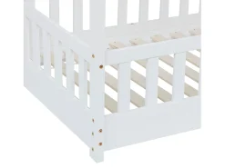 Cama Infantil Cabine Bosco Casa Branca 90x190 cm Melamina