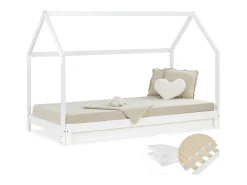Cama Infantil 90x200 cm branca Cama Casa Cama Casa na Árvore