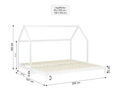Cama Infantil 90x200 cm branca Cama Casa Cama Casa na Árvore