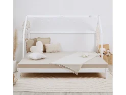 Cama Infantil 90x200 cm branca Cama Casa Cama Casa na Árvore
