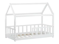 Cama Infantil 80x160 cm branca Cama Casa com Barreiras