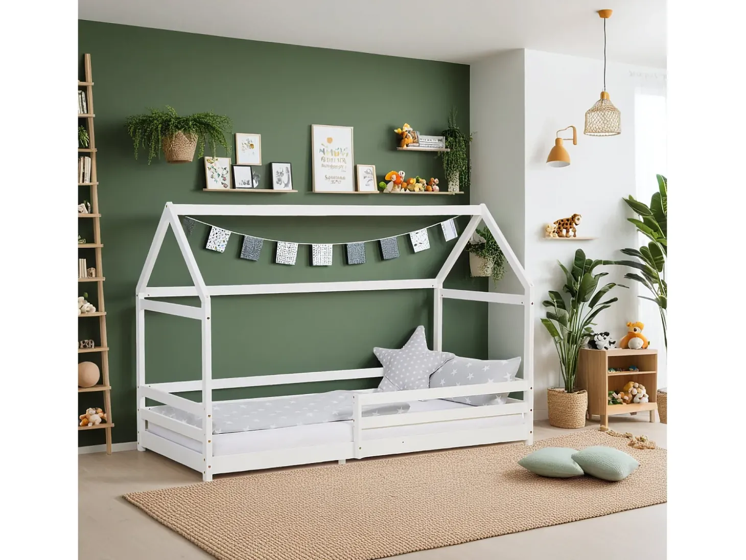 Cama infantil 90x200 cm branca