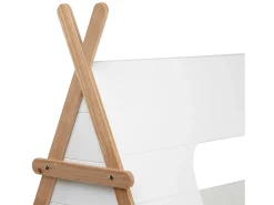 Cama infantil 90x200 cm branca cama em forma de cabana tipi em madeira