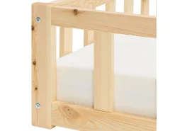 Cama Infantil 120x200 cm Cama Montessori Natural com Barreiras