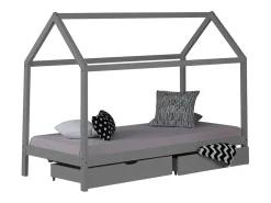 Cama infantil 90x200 cm cinza