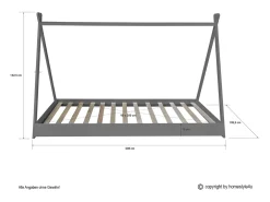 Cama Infantil 90x200 cm Cinza