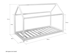 Cama infantil 90x200 cm cinza cama de brincar cama casinha cama de madeira