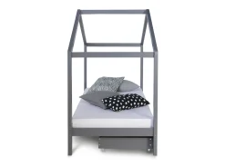 Cama Infantil 90x200 cm Cinza Cama Casa Cama Infantil Cama de Madeira Berço Gaveta