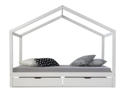 Cama infantil 208x160x96 cm cama casa branca