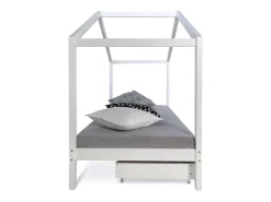 Cama infantil 208x160x96 cm cama casa branca