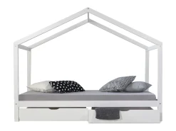 Cama infantil 208x160x96 cm cama casa branca