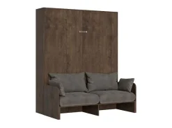 Cama Kentaro Walnut Sofà 120 com coluna esquerda-direita