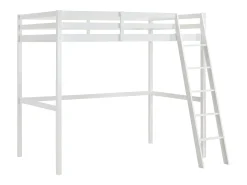 Cama mezanino 120 x 190 cm em pinho maciço branco GEDEON II