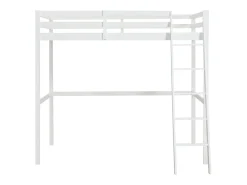 Cama mezanino 120 x 190 cm em pinho maciço branco GEDEON II