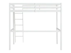 Cama mezanino 120 x 190 cm em pinho maciço branco GEDEON II