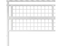 Cama mezanino 140x200 cm - Estrutura de ferro - con compartimentos de armazenamento - con iluminação LED - Branco​ (colchão não incluído)