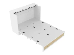Cama Murphy 140×200 cm - com porta USB e tomada - branco (colchão não incluído)