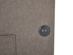 Cama ninho 2 x 80 x 200 cm com compartimentos e porta USB em tecido taupe - ORAVAYA
