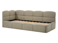 cama ninho 2 x 80 x 200 cm com estrado de ripas em tecido texturizado taupe – PLURANIO