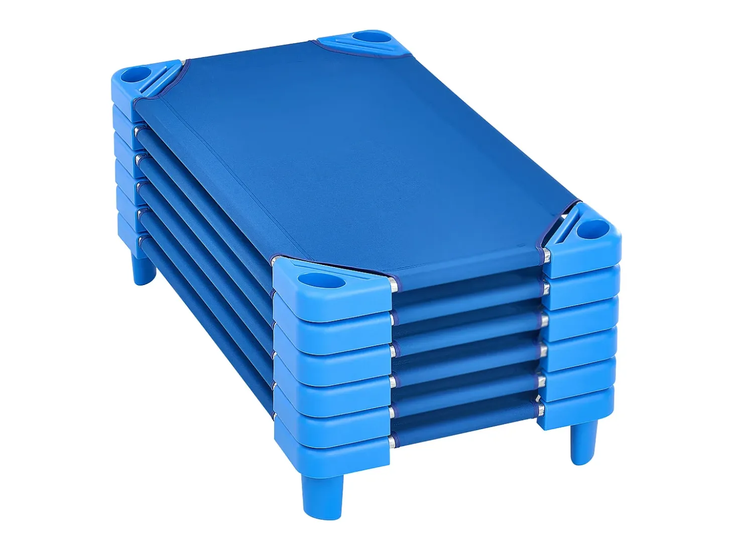 Cama para Bebê SucceBuy Empilhável, 107 x 58 cm, Azul, Lote de 6, para Creches, Pré-Escolas e Salas de Aula