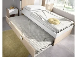 Cama para crianças 90x190 cm disponível em Natural e Branco - SONIA