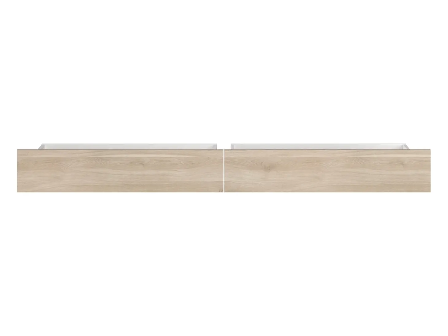 Cama queen size 160 x 200 cm com 4 gavetas cor natural + estrado + colchão - TENALIA II