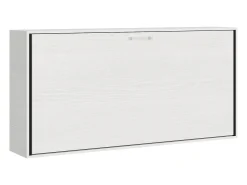 Cama rebatível individual horizontal Kando Cinza Branca