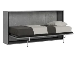 Cama rebatível individual horizontal Kando Cimento