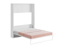 Cama rebatível vertical 160 x 200 cm branco com colchão - MALINA II