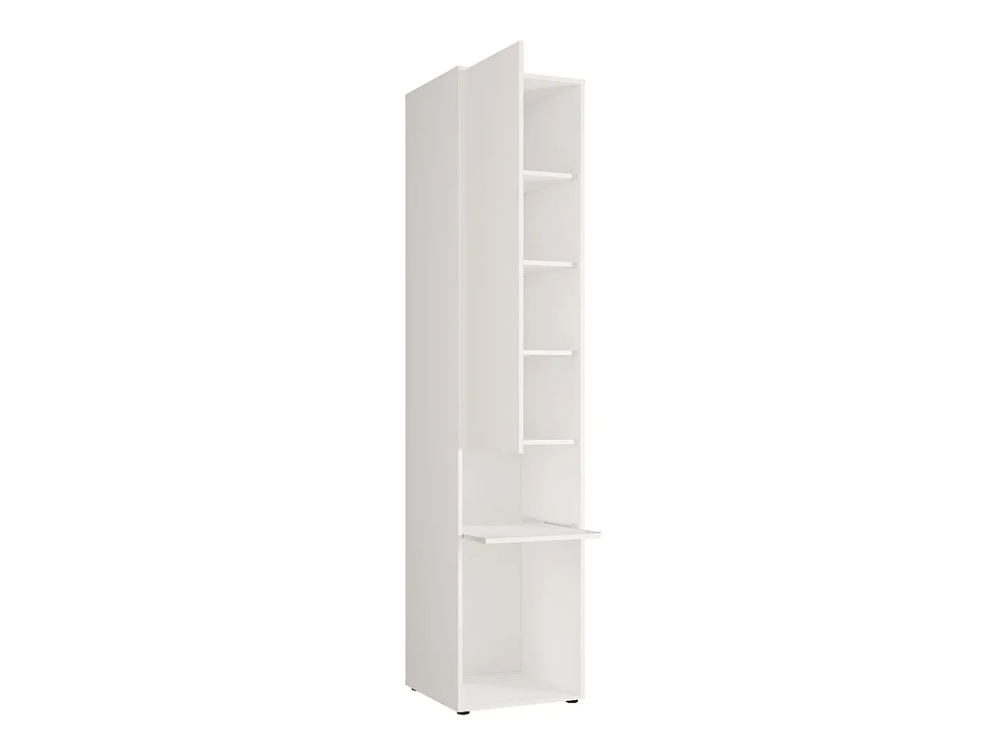 Cama rebatível vertical 140 x 200 cm branca 1 armário - RAPILI