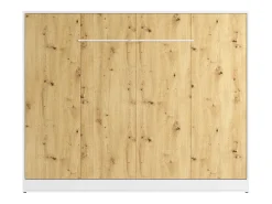 Cama rebatível 140x200 cm abertura horizontal com LEDs branco e natural + colchão - RAPILI