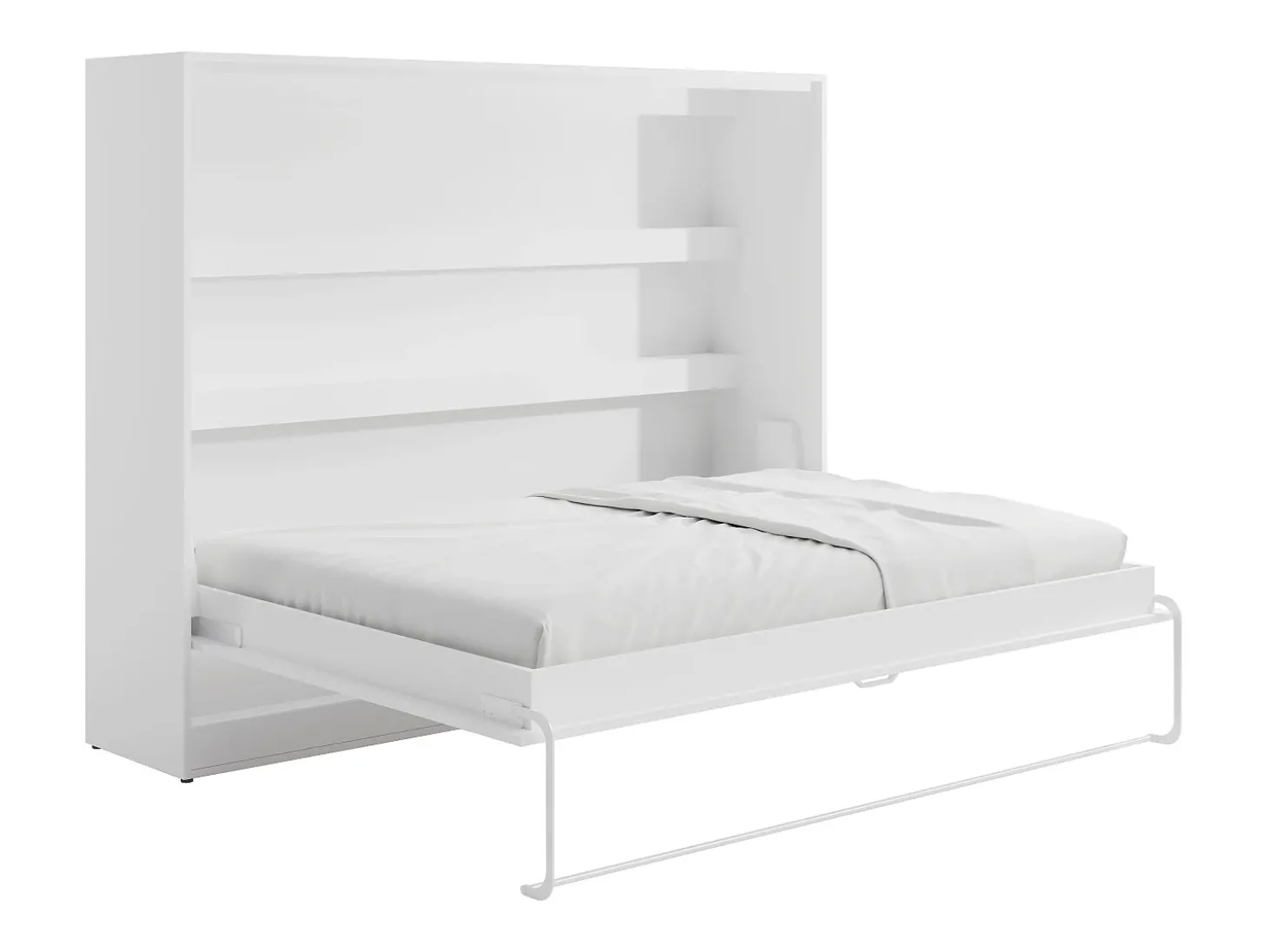 Cama rebatível 140x200 cm abertura horizontal manual com LEDs branco + colchão RAPILI