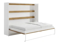 Cama rebatível 140x200 cm abertura horizontal com LEDs branco e natural - RAPILI