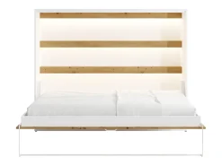 Cama rebatível 140x200 cm abertura horizontal com LEDs branco e natural - RAPILI