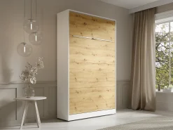 Cama rebatível 120x200 cm abertura vertical manual com LEDs branco e natural - RAPILI