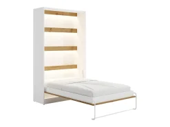 Cama rebatível 120x200 cm abertura vertical manual com LEDs branco e natural - RAPILI