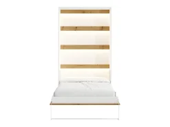 Cama rebatível 120x200 cm abertura vertical manual com LEDs branco e natural - RAPILI