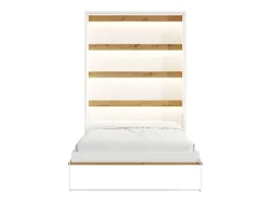Cama rebatível 140x200 cm abertura vertical manual com LEDs branco e natural - RAPILI