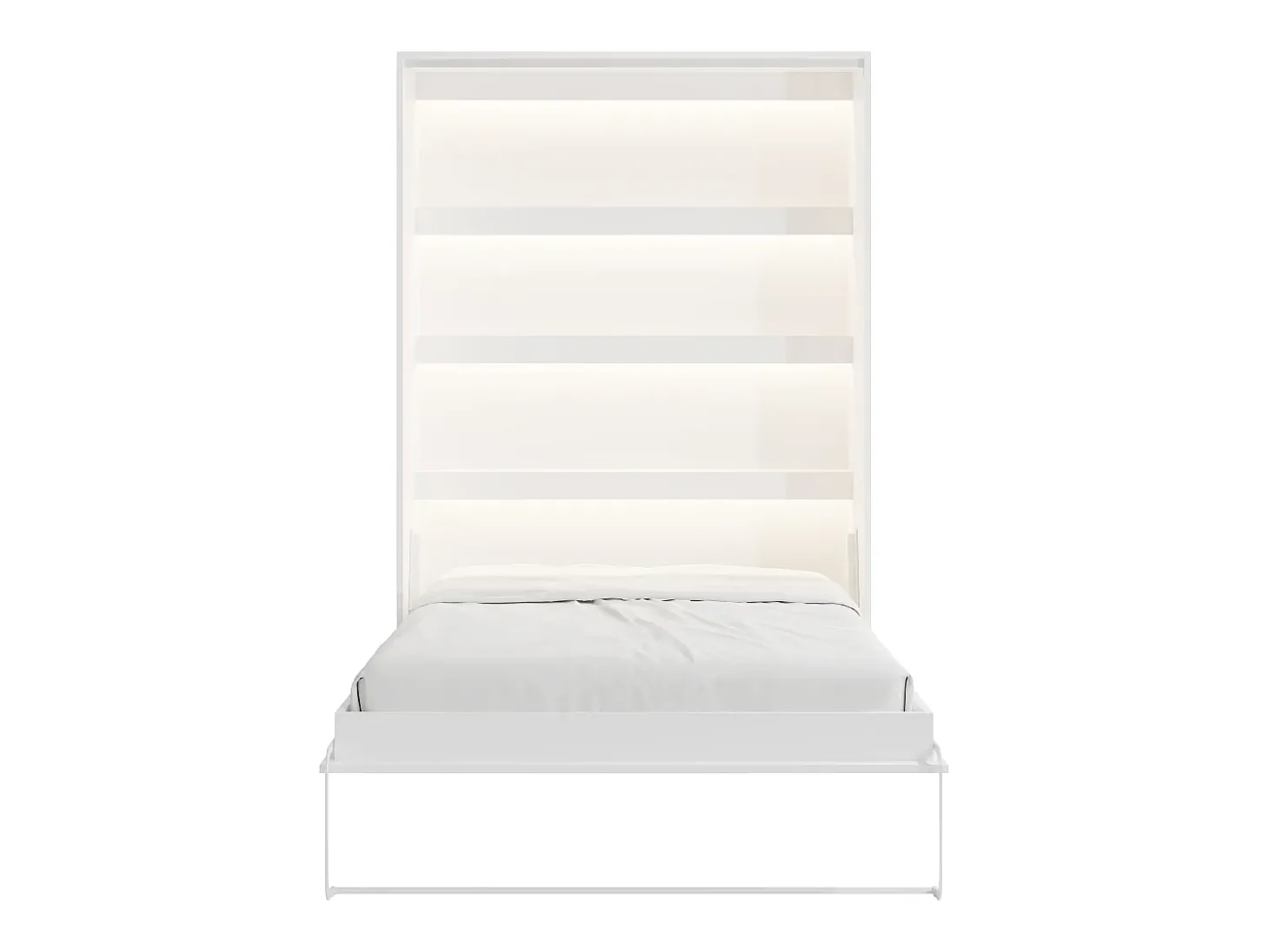 Cama rebatível 140x200 cm abertura vertical manual com LEDs branco - RAPILI