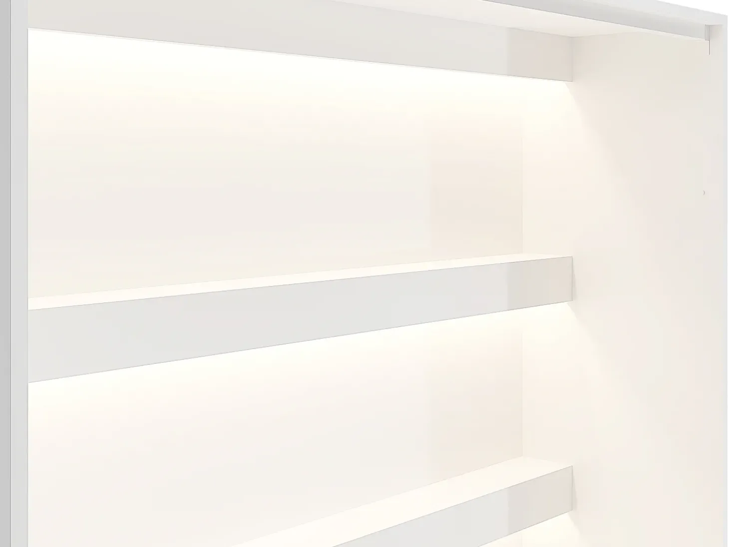 Cama rebatível 140x200 cm abertura vertical manual com LEDs branco - RAPILI