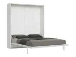 Cama retrátil 160 vertical Kentaro Cinza Branca